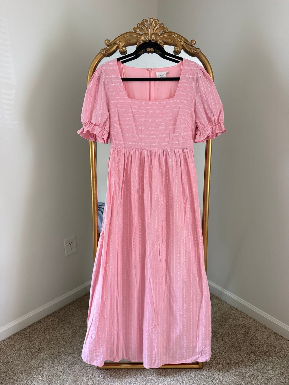 READ Tuckernuck Hyacinth House Pippa Cotton Pink White Stripe Maxi Dress